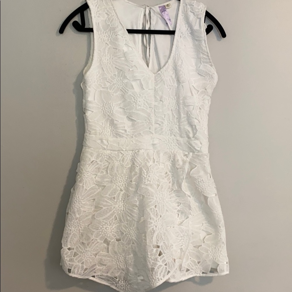 White floral romper